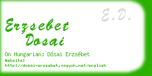 erzsebet dosai business card