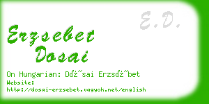 erzsebet dosai business card